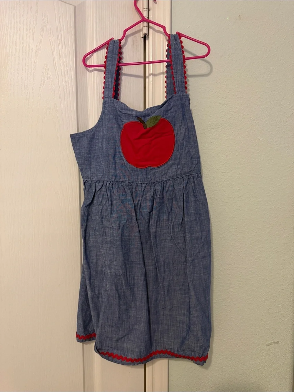 Gymboree Blue Sundress with Red Apple Applique
